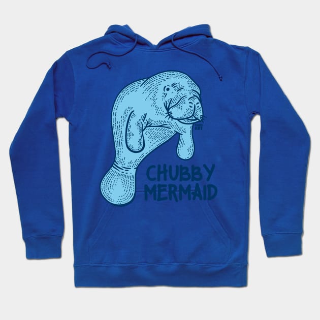 CHUBBY MERMAID Hoodie by toddgoldmanart